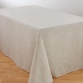 Saro Lifestyle SARO  90 x 120 in. Rectangular Toscana Linen Blend Tablecloth - Natural 731.N90120B